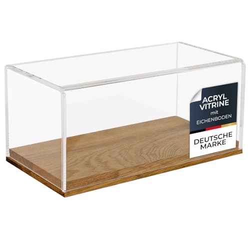 HMF 46871 Acryl Vitrine mit Holzsockel, Schaukasten für Modellautos | 24 x...