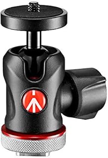 Manfrotto MH492LCD-BH, Centre Ball Head with Cold Shoe Connection for Monitors, LED, Microphones, Action Cameras and Accessories up to 4 kg