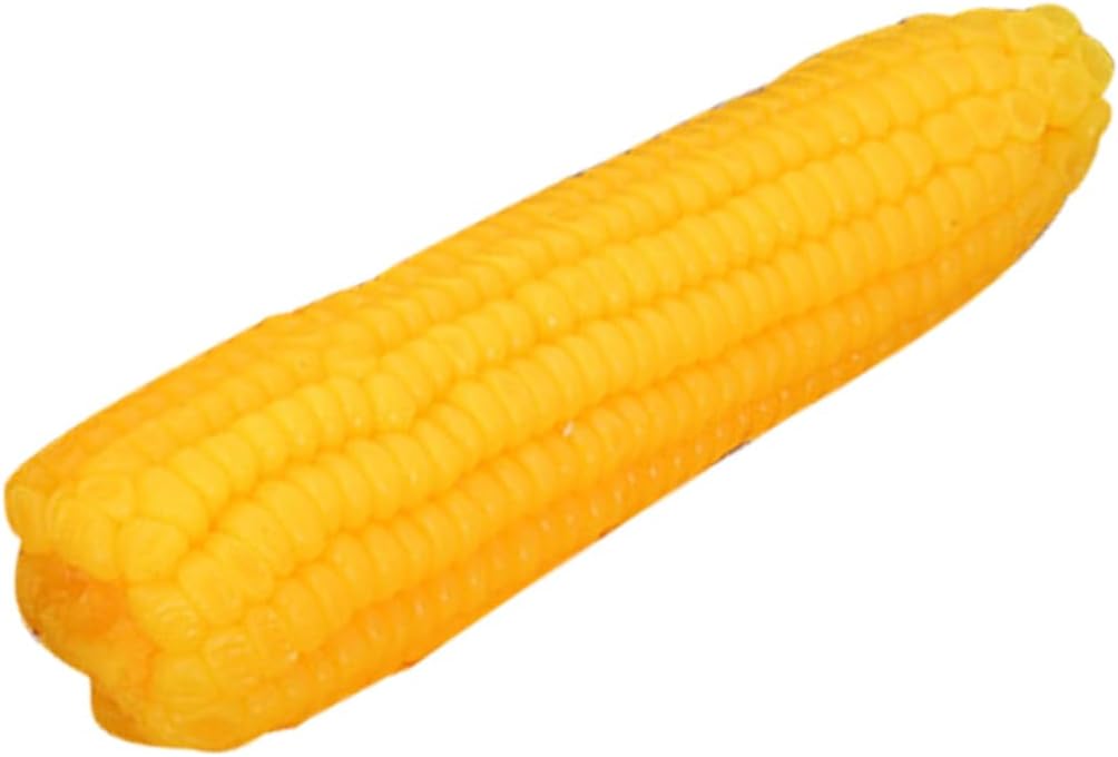 Garneck 2pcs Simulation Corn Artificial Corn Decorative Corn Model Fake Vegetable Decorations Artificial Vegetables Restaurant Display Prop Vegetables Props Fake Corn Soft PVC Yellow