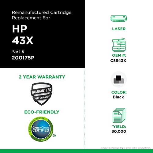 Clover Remanufactured Toner Cartridge Replacement For Hp C8543X (Hp 43X) | Black | High Yield #TOP2