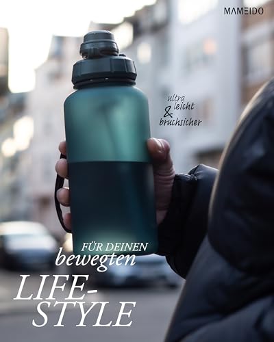 MAMEIDO Trinkflasche mit Strohhalm 500 ml (Ocean Bloom) – Ansicht 3