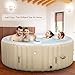 Goplus 4-6 Person Outdoor Spa Inflatable Hot Tub for Portable Jets Bubble Massage Relaxing with Accessories Set (4-Person, White)