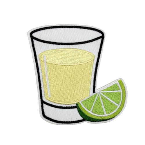 3'' Shot Glass Tequila Embroidered Iron on Patch