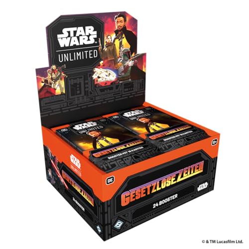 Asmodee - FFG - Star Wars: Unlimited Trading Card Game - Gesetzlose Zeiten - Booster Display (24 Booster Packs) TCG für Kinder und Erwachsene Alter 12+ 2+ Spieler 20 Minuten Deutsch