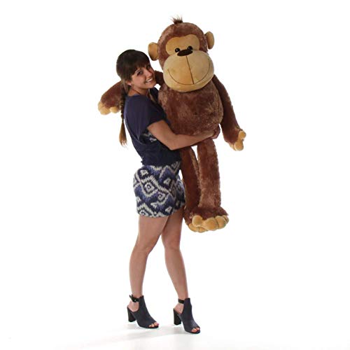 Image of HUG 'n' FEEL SOFT TOYS Soft Toys Long Soft Lovable hugable Cute Giant Life Size Teddy Bear Plush & Stuffed Toys (4 feet Monkey, Dark Brown)