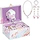 ProCase Kinder Musik Box Schmuckkästchen mit Spieluhr Einhorn, Schmuckschatulle mit Melodie für Mädchen (Box