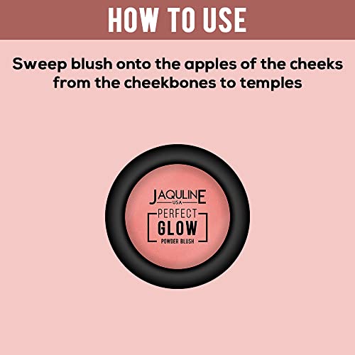 Image of JAQULINE USA Perfect Glow Powder Blush | Highly Pigmented, Soft & Lightweight Formula | Blends Effortlessly | Lasts All Day | Vegan & Paraben-Free - Beige For Days, 5g