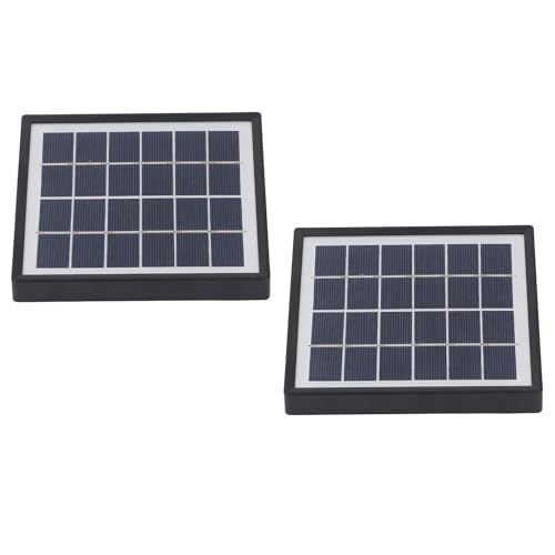 SUNGOOYUE Portable Monocrystalline Solar Panel Charger with Phone Holder, MP3, MP4 Players, for Camping, Hiking, Black, Set of 2