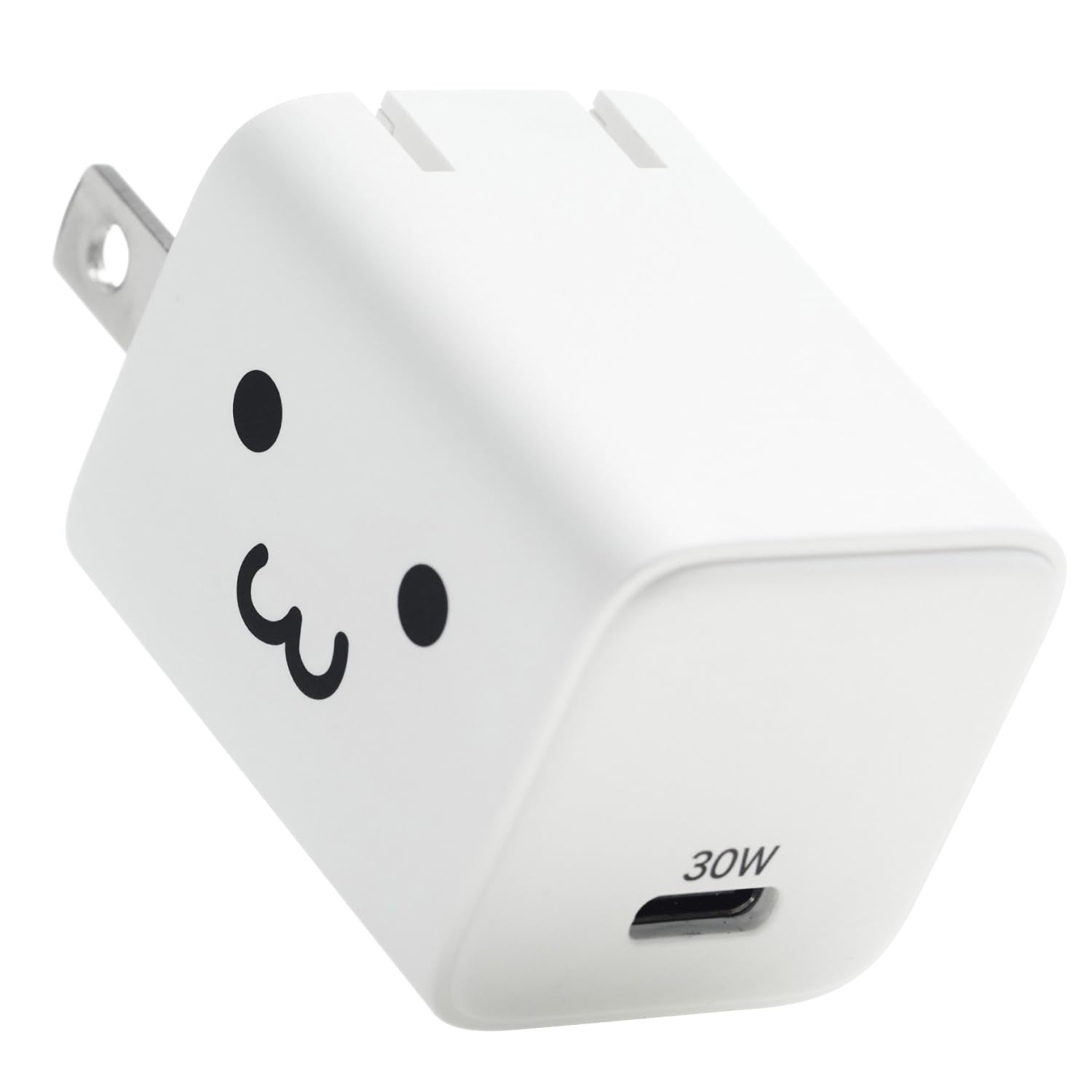 エレコム 充電器 Type-C 30W 小型 USB PD対応 GaN II 折りたたみ式プラグ PPS しろちゃん EC-AC10230WF