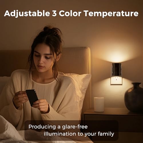 Image of L LOHAS LED Night Lights Plug into Wall, Dimmable Night Light 2pack, 3CCT Adjustable Light Color and Brightness, Multi-Scenario use, for Living Room, Kitchen, Hallway, Bathroom