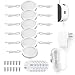 Ustellar Updated LED Under Cabinet Lighting Kit, 1020lm Under Counter Lights, Hand Wave Activated Puck Lights, DC 12V Kitchen Lighting, Closet Lights, 6000K Daylight White, Set of 6