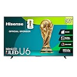 Hisense Television U6QV Pantalla 50 Pulgadas,Mini-LED Smart Vidaa TV UHD 4K,Control Remoto por Voz con Alexa,Hi-View AI...
