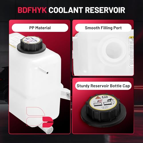 Image of BDFHYK Engine Coolant Expansion Reservoir Overflow Tank Compatible with Ford 1997 F-250 HD,1995-1997 F-350,1995-1997 F-Super Duty,1995-1996 F-250 7.3L V8 Replace 8C3Z8101A F6DZ8100-A 603-046