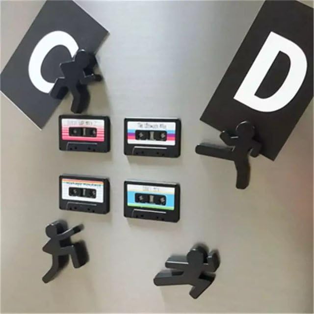 4 imanes decorativos de vinilo con diseño de disco musical miniatura 5