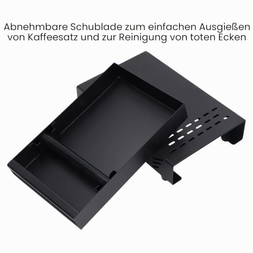 Foto von Jenngaoo Kaffeesatz Schublade 18x28x5 cm Edelstahl, Abklopfbehälter