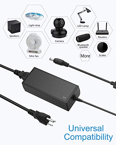Alitove 24V Dc Power Supply 2A 48W Ac/Dc Adapter 100~240V Ac To Dc 24 Volt 2 Amp Converter 24 Vdc 2000Ma 1.8A 1.5A 1.3A 1.2A With 5.5Mmx 2.5Mm 2.1Mm Plug For Led Strip Light Cctv Camera Dc Pump Fan #TOP5