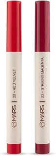 Premium Beauty with Mars Poppins Customizable Matte Lip Crayon Set of 2 - Long Lasting, Highly Pigmented Lipstick Duo | Pe... Price In India