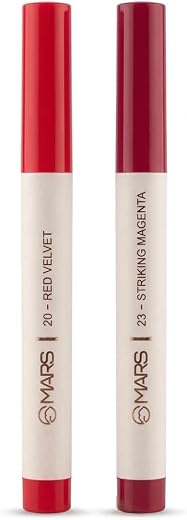 Premium Beauty with Mars Poppins Customizable Matte Lip Crayon Set of 2 - Long Lasting, Highly Pigmented Lipstick Duo | Pe...