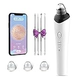 YAPAFA 可視化毛穴吸引器 毛穴吸引器 毛穴クリーナー 美顔器 スマホ連動 毛穴洗浄 毛穴ケア 黒ずみ 角栓取り ニキビ 吸引力3段階 吸引カップ4つ USB充電 日本語取扱説明書