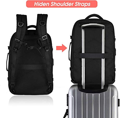 Asenlin 40L Travel Backpack for Women Men，17 Inch Laptop Backpack Flight Approved Luggage Carry On Water Resistant Computer Backpack for Weekender Overnight Large Daypack Black by Asenlin - Image 6