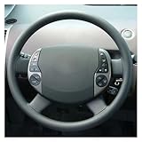 Cubiertas Volante para Toyota para Prius 20(XW20) 2004-2009 Protector De Cuero Trenzado para Volante Coche Cubre Volante Coche (Color : Red Thread)
