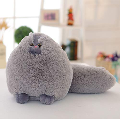 Dreamsdox Peluche Gato, 30 cm Peluche de Peluche Suave para niños, Juguete para Gato, Juguete para Animal, muñeca de bebé, cumpleaños, Regalo, decoración del hogar (Gris)