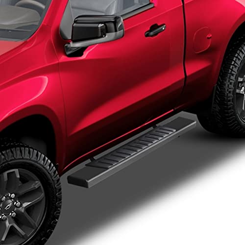 Climwa 6 Inches Regular Running Boards Compatible With 2007-2018 Chevy Silverado/Gmc Sierra 1500 ; 2007-2019 2500/3500 Regular/Standard/Single Cab Side Steps Nerf Bars Black #TOP3