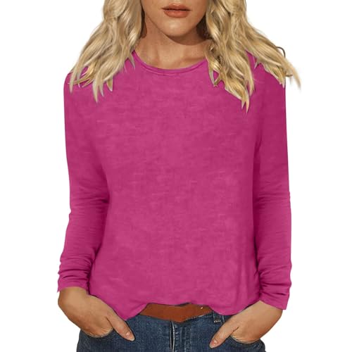 Chemise femme grande taille manche longue stretch col rond basique pullover