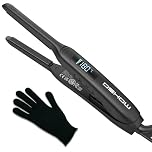 DSHOW Professional Pencil Straightener, Mini Hair Straighteners for Pixie Cuts and Bangs, 2-in-1 Styling with Adjustable Temperature, Dual Voltage, Fast Heat Up