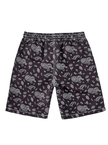 Sxiwei Kids Boys Drawstring Swim Shorts Summer Vacation Beach Shorts Stylish Print Hawaii Swimwear Beachwear2