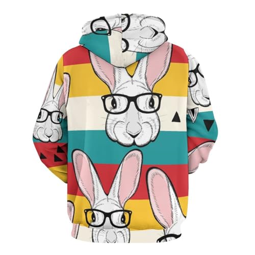Sweats À Capuche Manche Longue UMENG avec imprimé graphique moderne taille S - 3