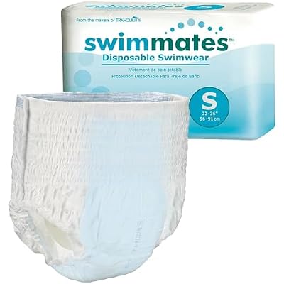 Swimmates Adult Swim Underwear, Pull-Up with Tear-Away Side Seams, Unisex, Disposable, Small/Youth XL (22- 36 Waist), 22 Count (Case of 4)