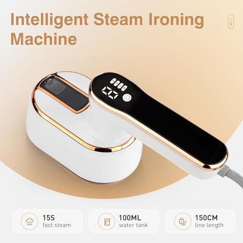 Plancha Vapor PortáTil, Mini Plancha Plegable de Viaje, Ferro a vapor vertical con Tanque de Agua de 100ml, 1000W 15S calentamiento rápido, Pequeña 2 en 1 Plancha de ropa para hogar y viajes - imagen 8