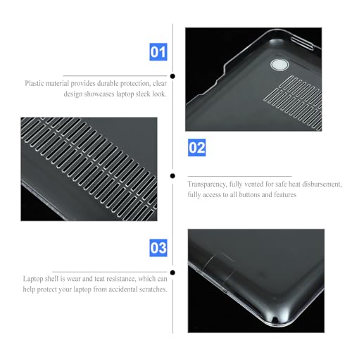 Funda para portátil transparente contra arañazos compatible con Pro A1286 de 15.4'' 3