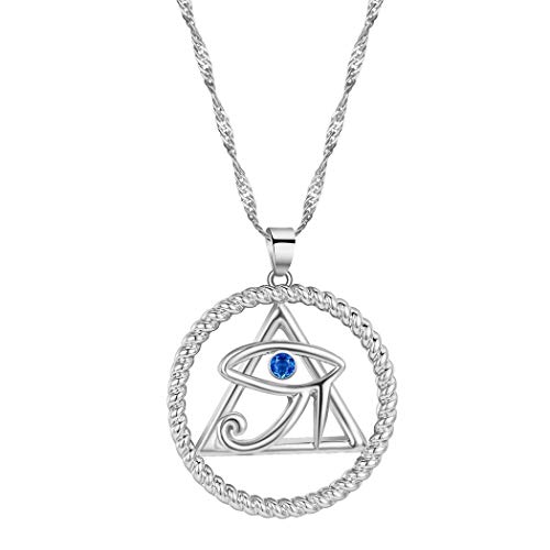 Collier Ankh égyptien pendentif Mauvais œil chaîne or bijou minimaliste