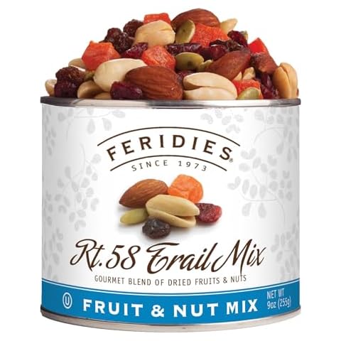 FERIDIES Rt. 58 Fruit and Nut Blend Trail Mix - 9oz Can Vacuum Tin Cover