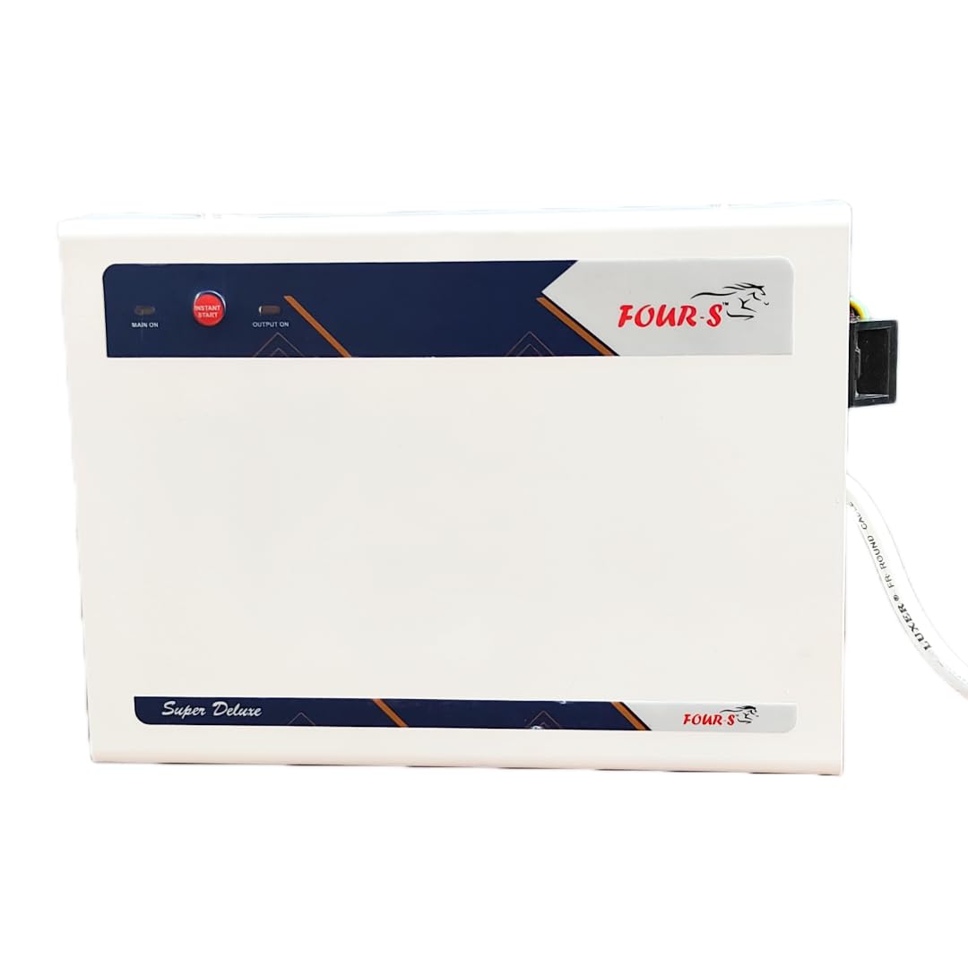 FOUR-S AC Voltage Stabilizer FS-N3170 for 0.8/1 Ton Split/Inverter Air Conditioner (Working Range: 170-270V 10A) ; White Glossy
