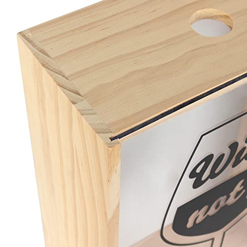Miniatura 7 de Compactor Caja Para Corchos De Vino Wine Not? Nature, Tamaño M, Madera De Pino Y Acrílico, 20x10x30 Cm