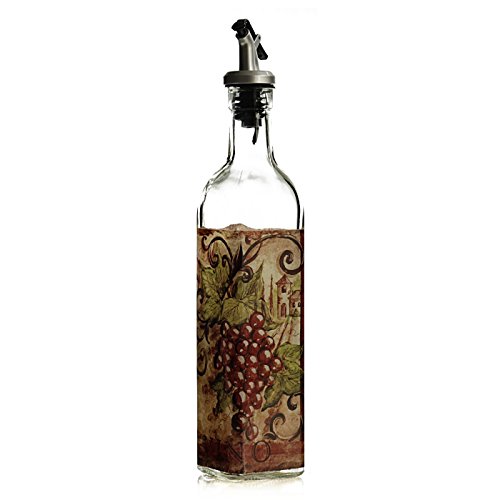 Grant Howard Vino Oil &Vinegar Glass Cruet, 16 oz, Multicolored