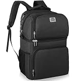 Double Deck Insulated Cooler Backpack, Leakproof Spacious Lightweight Soft Cooler Bag Backpack Coole