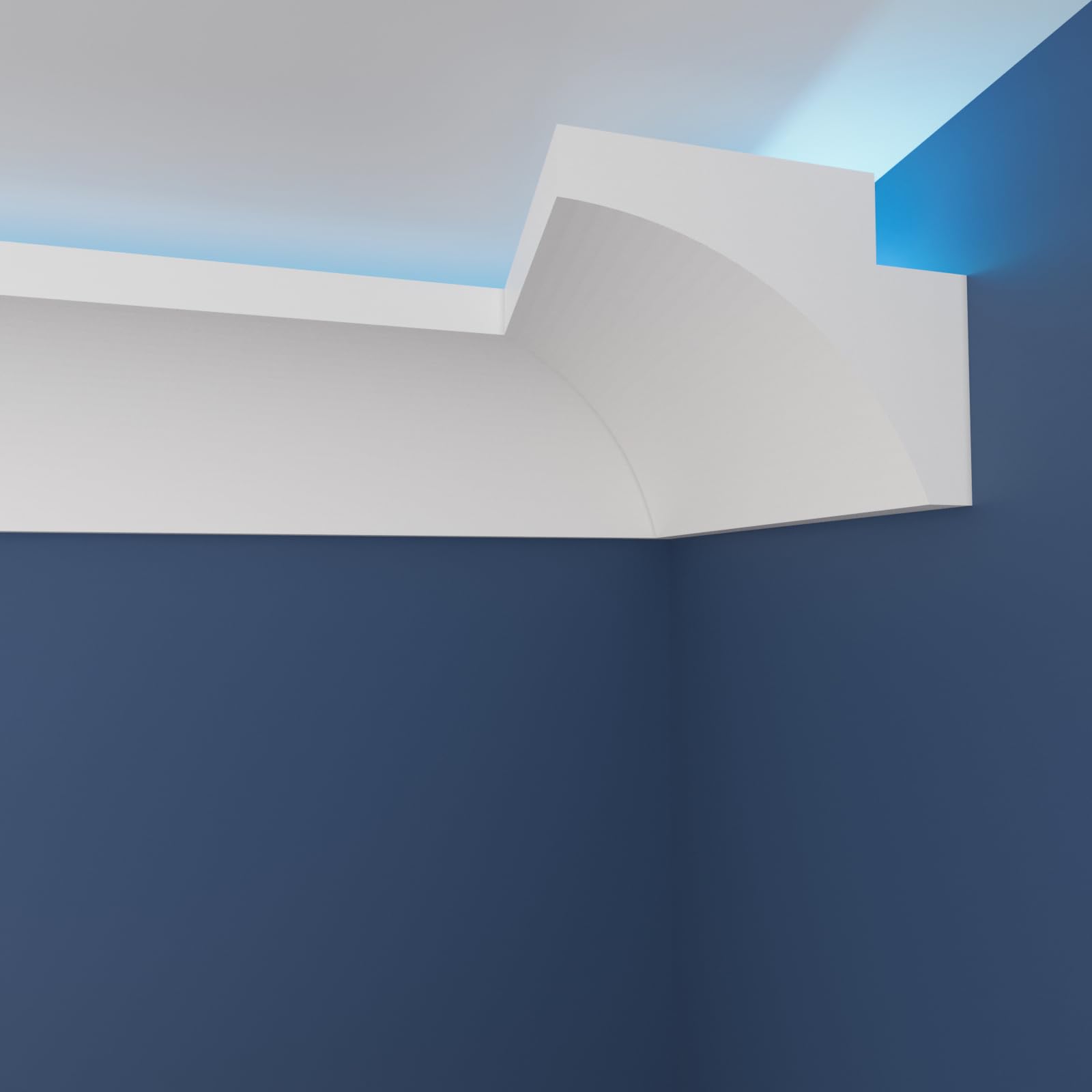 WOLDECOR Modern LED Ceiling Coving Cornice–Stylish XPS Lightweight Moulding Trim,Easy DIY Installation,Durable Decorative Coving for Walls and Ceilings with LED Lights (WLZ28, 6 Meters) — image 1