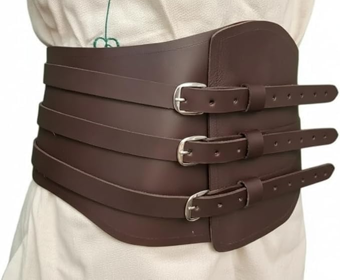 medieval Leather Roman Gladiator Leather Belt Wide Kidney Belt Medieval belt