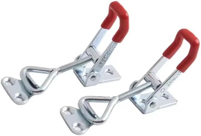 8PCS Iron Galvanized/Stainless Steel Adjustable Toggle Clamp Catch Clasp Quick Release Clamp Anti-Slip Push Pull Toggle Clamp(8pc)