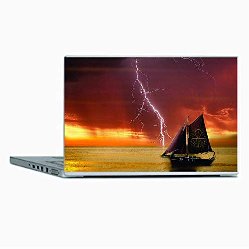 Image of GalaxsiaTM Boat in Storm Vinyl Laptop Skin /Sticker /Cover /Decal Compatible for Any 17 inch-17.3 inch Inches Laptop (Hp /Dell /Sony /Acer /Lenovo /Asus. Etc) Or Notebook.