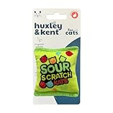 Huxley & Kent Plush Cat Toy - Interactive Catnip Toy for Cats & Kittens - Soft with Crinkle & Catnip - Fun Indoor Play - Sour Scratch Kats