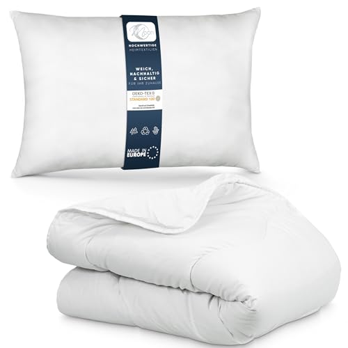 Moon Bettenset Ganzjahresdecke Steppbettdecke 135 x 200 cm Set inkl. Kopfkissen 40 x 80 cm 100% Polyester