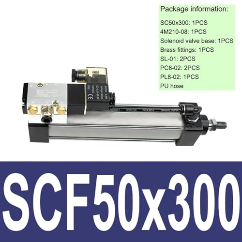 Électrovanne DC12V cylindre pneumatique SCF50x300 alésage 50 mm - 2