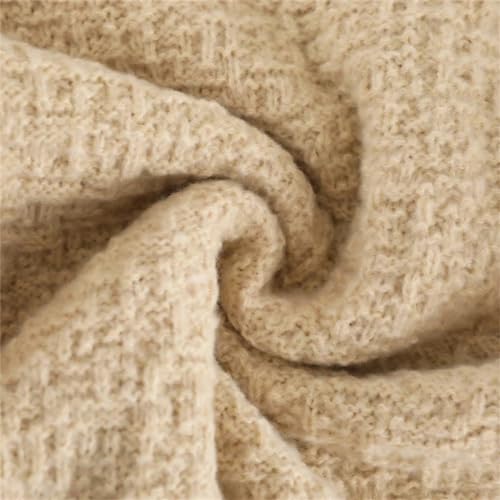 Pull épais en tricot pull à col roulé d'hiver chaud et décontracté - 4