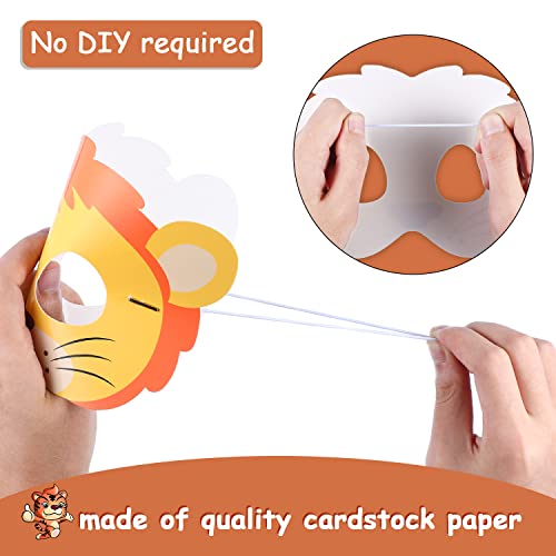 Blulu Animal Masks Party Favors Animal Masks for Kids Jungle Safari Theme Birthday Dress Up Party Supplies