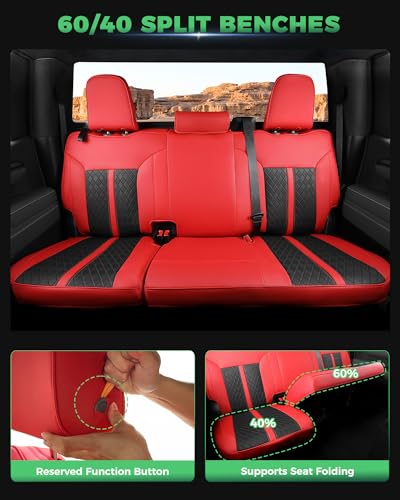 RIDEPOSH Custom Fit Seat Covers for Silverado/Sierra 1500 2019-2026 CrewCab — view 4